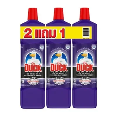 DUCK น้ำยาทำความสะอาดห้องน้ำ เป็ดโปร 900 มล. (แพ็ค 2 แถม 1)