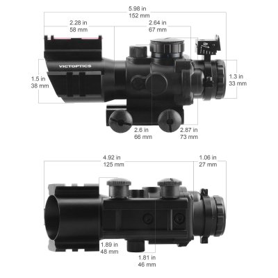 Victoptics C1 Fiber Sight 4x32 Prism