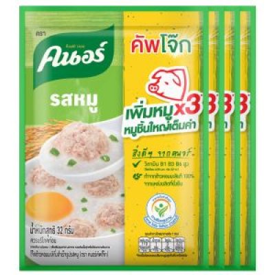 คนอร์ คัพโจ๊กแบบซอง รสหมู 32 กรัม