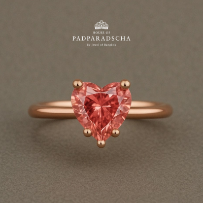 HOUSE OF PADPARADSCHA SOLITAIRE RING