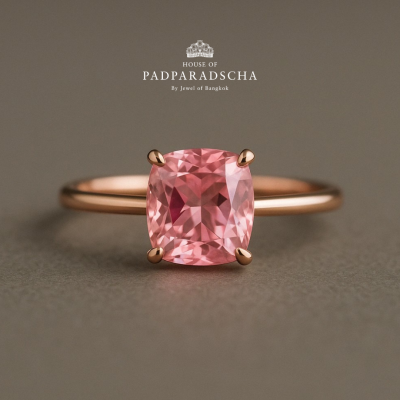HOUSE OF PADPARADSCHA SOLITAIRE RING