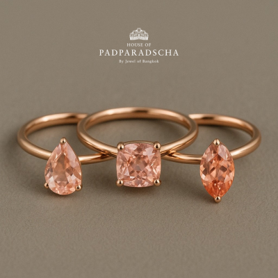 HOUSE OF PADPARADSCHA SOLITAIRE RING