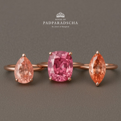 HOUSE OF PADPARADSCHA SOLITAIRE RING