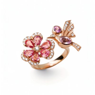 PANSY LOVEBIRDS RING
