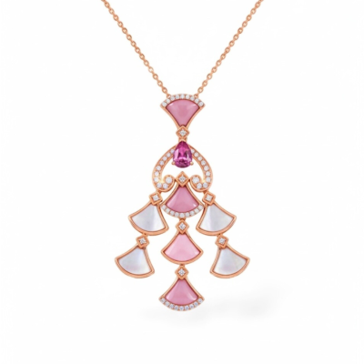 Padparadscha & Mother of Pearl Necklace