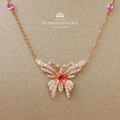 PARADISE BUTTERFLY PENDANT NECKLACE PARADISE BUTTERFLY PENDANT NECKLACE
