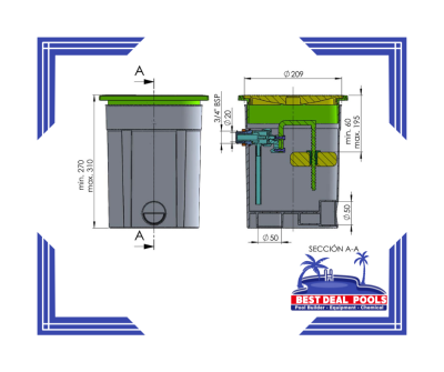 Water level regulator in ABS ถังควบคุมระดับน้ำ ใช่ร่วมกับสก ริมเมอร์ได้ทุกรุ่น ฝาปรับระดับได