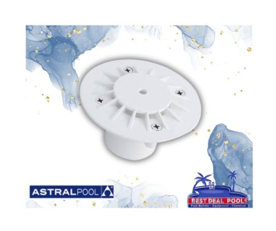 Floor spray head, adjustable water power Standard EN13451- 1 flow 12 Queue/hour, threaded 2"/glued 1.5"