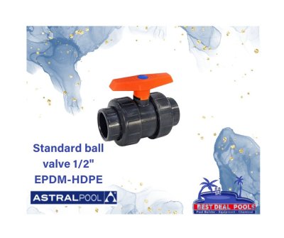Standard ball valve 1/2" EPDM-HDPE