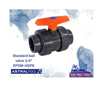 Standard ball valve 3/4" EPDM-HDPE