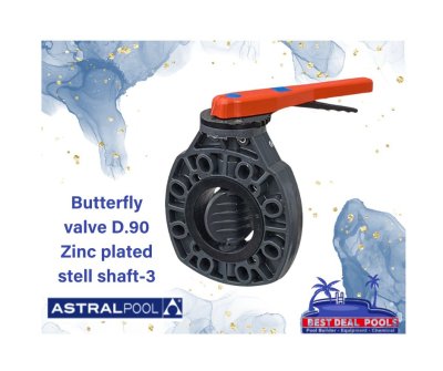 Butterfly valve D.90 Zinc plated stell shaft-3