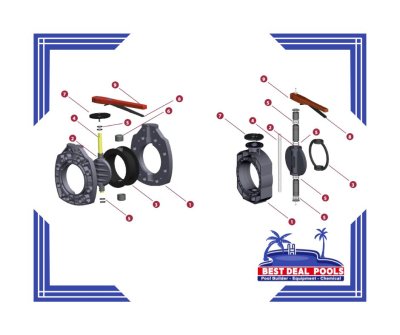 Butterfly valve D.75,Zinc plated stell shaft-2 1/2"