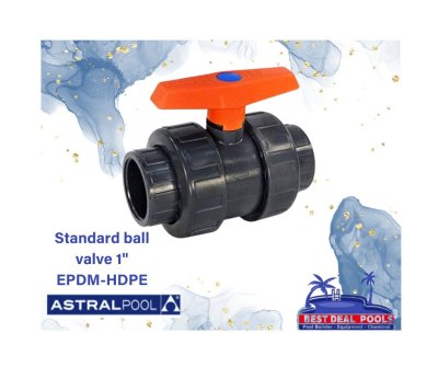 Standard ball valve 1" EPDM-HDPE