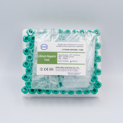 Xinle Micro Tube Lithium Heparin 1ml Rubber Cap