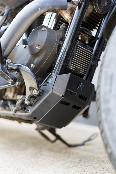 Runstock CNC Aluminum Skid Plate for Harley Sportster 2004-2022 – Engine Protection Guard