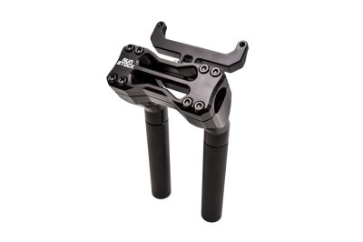 Runstock 9.5” Pullback Riser for Harley-Davidson – Fits Fatbar 1-1/8” | Billet CNC Aluminum