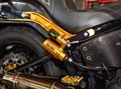 Öhlins Rear Shock for Harley Davidson Softail M8 – High-Performance Adjustable Suspension HD517