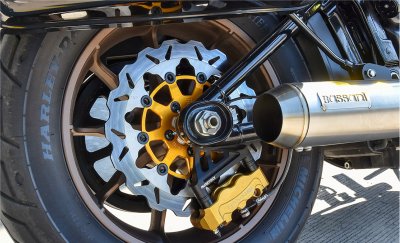 Runstock Universal Rear Radial Caliper Bracket – CNC Billet Adapter for Harley-Davidson All Models