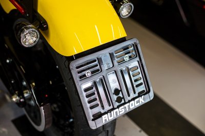 Runstock Logobox License Plate – Universal Motorcycle Plate Frame