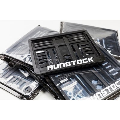 Runstock Logobox License Plate – Universal Motorcycle Plate Frame