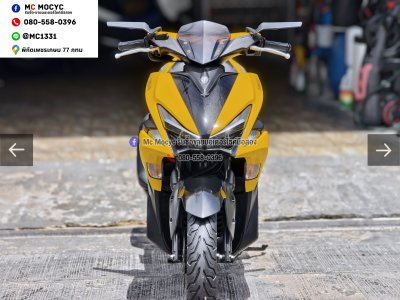 ⭐รถเข้าใหม่⭐ Aerox 2018 สีเหลืองหายาก กุญแจ2ดอกบุคเซอวิสครบ รถบ้านแท้เครื่องท่อเดิม เล่มเขียวชุดโอนครบ No1519
