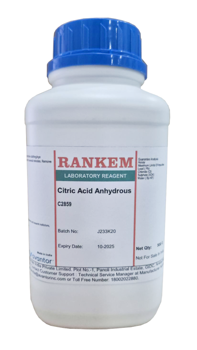 CITRIC ACID ANHYDROUS LR, RANKEM®