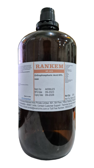 ORTHOPHOSPHORIC ACID 85% AR, ACS, RANKEM®