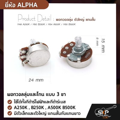 ALPHA A250K , B250K , A500K B500K