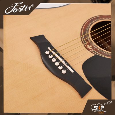 กีต้าร์โปร่ง ขนาด 41 นิ้ว ทรง D ตัวเคลือบเงา ลูกบิดเหล็กแบบตัน Fortis A70FS คอเต็ม Acoustic Guitar 41 inch เซ็ตอัพก่อนส่ง