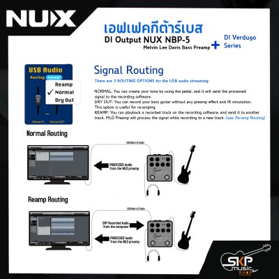 เอฟเฟคกีต้าร์เบสพร้อม DI Output NUX NBP-5 Melvin Lee Davis Bass Preamp + DI Verdugo Series สินค้าใหม่แท้ รับประกัน 1 ปี