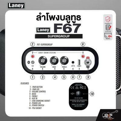 LANEY F67 SUPERGROUP ลำโพงบลูทูธขนาดพกพา