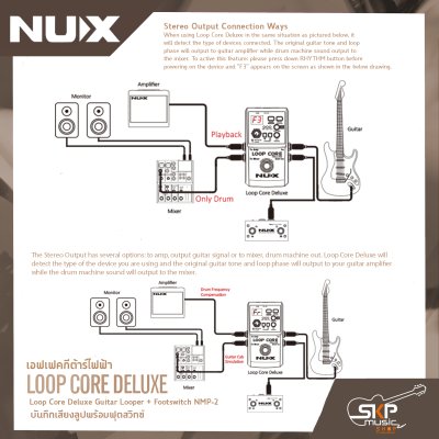 NUX Loop Core Deluxe Guitar Looper + Footswitch NMP-2