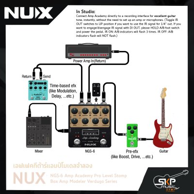 เอฟเฟคกีต้าร์แอมป์โมเดลจำลอง NUX NGS-6 Amp Academy Pro Level Stomp-Box Amp Modeler Verdugo Series สินค้าใหม่แท้ รับประกัน 1 ปี