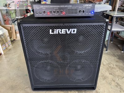 หัวแอมป์เบสและลำโพง Lirevo Bass Amplifier BH300 300 วัตต์ + Cabinet B410 ลำโพง 10 นิ้ว x 4 , ทวีตเตอร์ 3 นิ้ว , 8 EQ , DI Out XLR แถมสายลำโพง 1 เส้น เหมาะสำหรับเล่นบนเวที