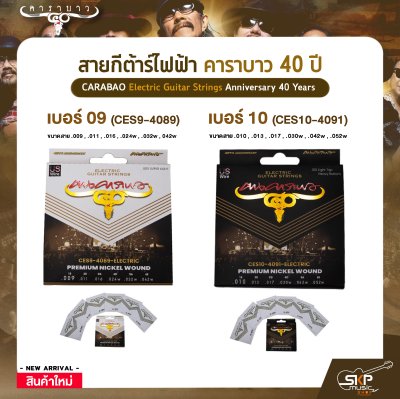 สายกีต้าร์ไฟฟ้า คาราบาว 40 ปี CARABAO Electric Guitar Strings Anniversary 40 Years