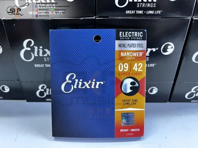 สายกีต้าร์ไฟฟ้าเคลือบกันสนิม ELIXIR Strings Electric Nickel Plated Steel NANOWEB Coating ของแท้ USA. พร้อมส่ง
