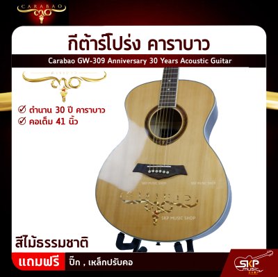 กีต้าร์โปร่ง คาราบาว ฉลองครบรอบ 30 ปี ทรง GA คอเต็ม 41 นิ้ว Carabao GW-309 Anniversary 30 Years Acoustic Guitar