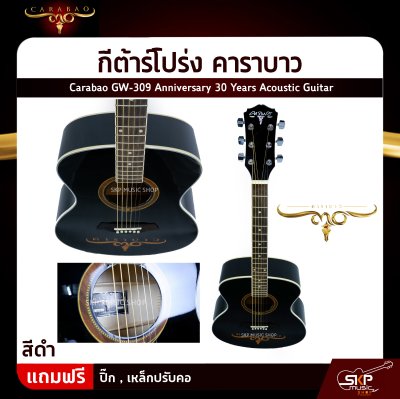 กีต้าร์โปร่ง คาราบาว ฉลองครบรอบ 30 ปี ทรง GA คอเต็ม 41 นิ้ว Carabao GW-309 Anniversary 30 Years Acoustic Guitar