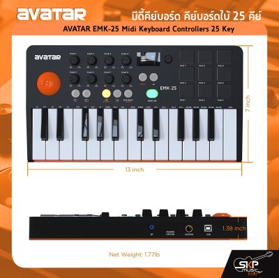 AVATAR EMK-25 Midi Keyboard Controllers 25 Key