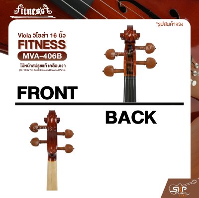 วิโอล่า 16 นิ้ว ไม้หน้าสปรูซแท้ เคลือบเงา FITNESS MVA-406B 16" Viola Top Solid Spruce & Boxwood Parts