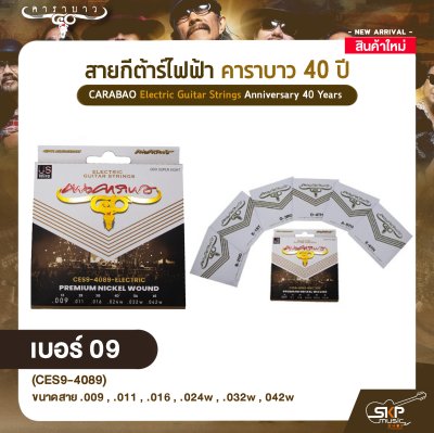 สายกีต้าร์ไฟฟ้า คาราบาว 40 ปี CARABAO Electric Guitar Strings Anniversary 40 Years