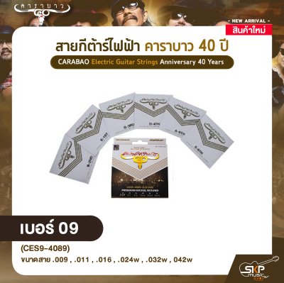 สายกีต้าร์ไฟฟ้า คาราบาว 40 ปี CARABAO Electric Guitar Strings Anniversary 40 Years