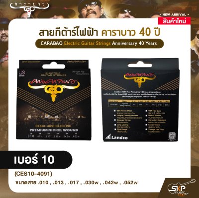 สายกีต้าร์ไฟฟ้า คาราบาว 40 ปี CARABAO Electric Guitar Strings Anniversary 40 Years