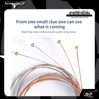 สายกีต้าร์โปร่ง เคลือบกันสนิม คาราบาว 40 ปี CARABAO PRO-AC Acoustic Guitar Anti-rust Coating Strings