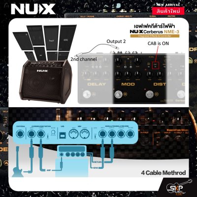 เอฟเฟคกีต้าร์ไฟฟ้า NUX Cerberus NME-3 Integrated Effects & Controller