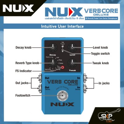 NUX Verb Core Deluxe (8 Reverb) Pedal Core Series Stompboxes