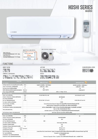 แอร์มิตซูบิชิ เฮฟวี่ ดิวตี้ Heavy Duty ติดผนัง HOSHI Series Inverter รุ่น SRK18YYP2 ขนาด 18,600 BTU แอร์มิตซูบิชิ เฮฟวี่ ดิวตี้ Heavy Duty ติดผนัง HOSHI Series Inverter รุ่น SRK18YYP2 ขนาด 18,600 BTU