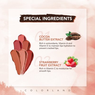 Y.O.U Colorland Powder Mousse Lip Stain วาย โอ ยู ลิปสติก เนื้อมูส บางเบา ไม่หนักปาก ติดทนตลอดวัน