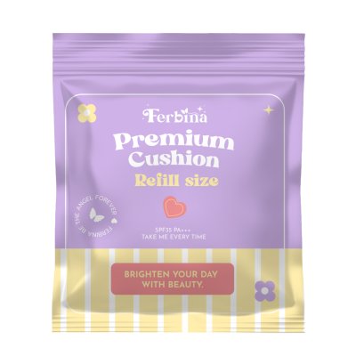 Ferbina Premium Cushion Refill Size SPF35 PA+++ เฟอบีน่า รีฟิลคุชชั่น ปกปิด คุมมัน กันน้ำ กันเหงื่อ