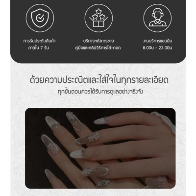 2Min Crystal Armor (1 กล่องมี 10 ชิ้น) เล็บปลอม